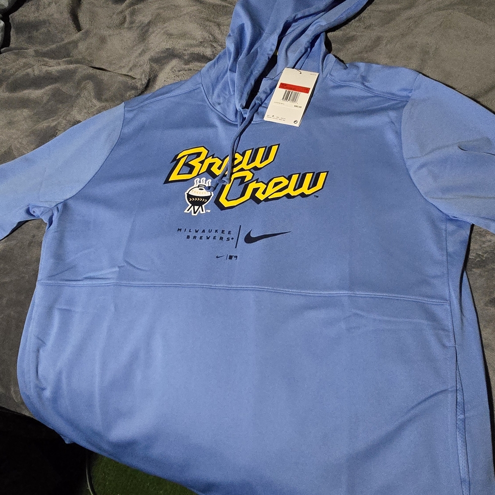 Nike Brew Crew Light Blue Short Sleeve Hoodie